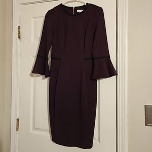 Plum midi dress